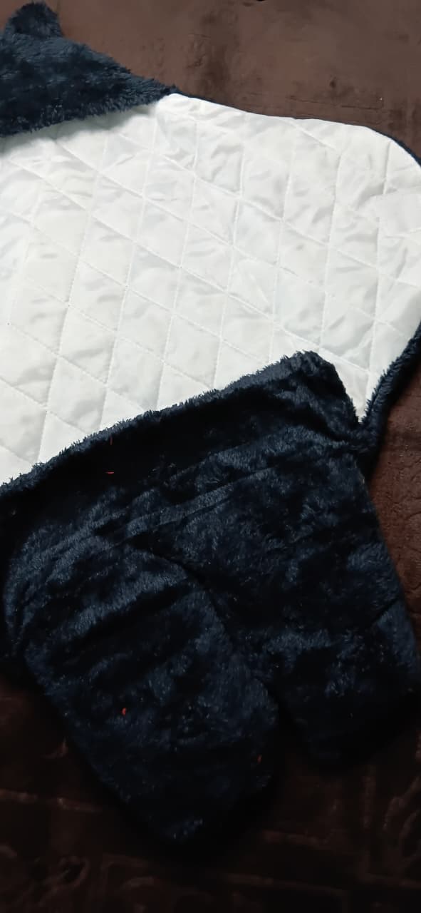 Combo Baby Blanket ( Blue+ Brown) for winter -0-12 month - Image 5