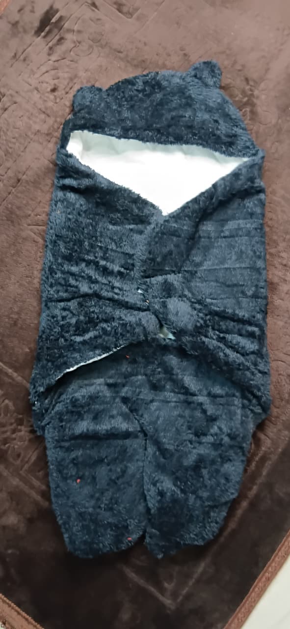 Combo Baby Blanket ( Blue+ Brown) for winter -0-12 month - Image 4