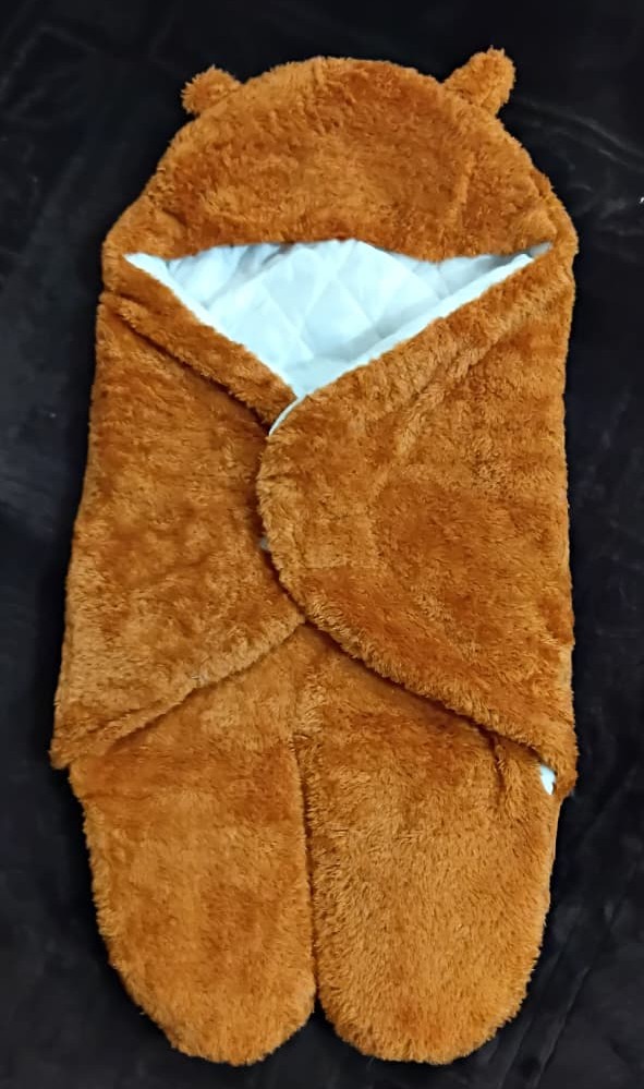 Combo Baby Blanket ( Blue+ Brown) for winter -0-12 month - Image 2