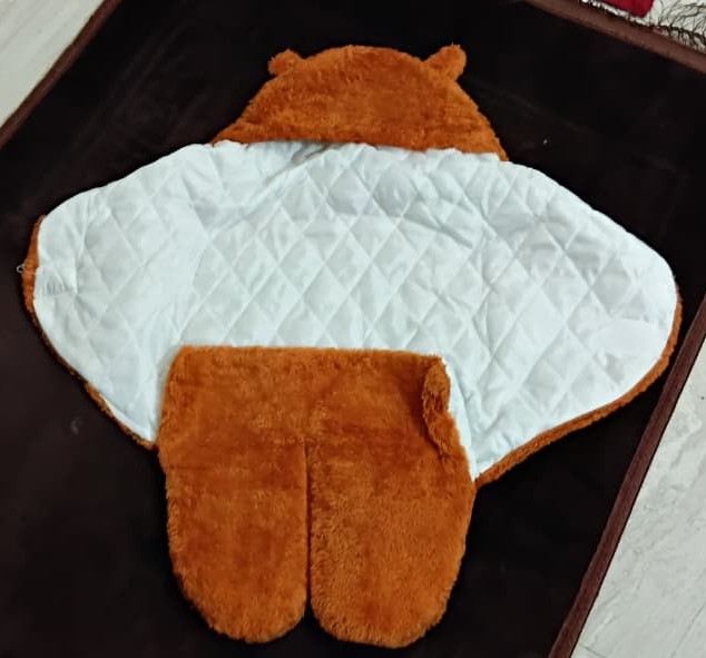 Combo Baby Blanket ( Blue+ Brown) for winter -0-12 month - Image 3