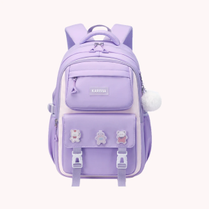 Kids Backpack Children School Bags Waterproof Schoolbag Book Bag (Purple)