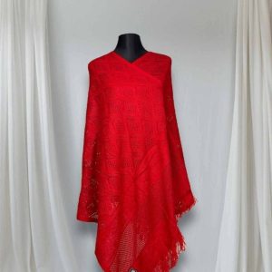 Kushikata Wool Shawl Red