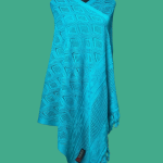 Kushikata shawl blue