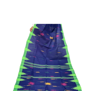 Navy Blue Color Body Green Color Par Sylheti original Manipuri Saree